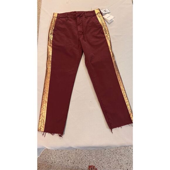 MOTHER THE SHAKER PREP HIGH WAISTED CROP CHINOS SIZE 26 NEW TAGS - Picture 2 of 16